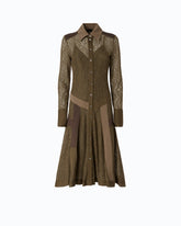 Midi-Blusenkleid aus Spitze mit Einsätzen -  | Pinko