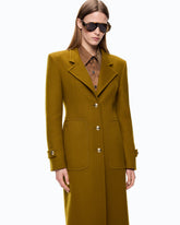 Cappotto lungo in panno di misto lana