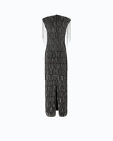 Robe longue à cristaux et paillettes - Noir | Pinko