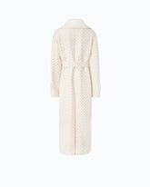 Manteau long en laine à strass all-over - Blanc | Pinko