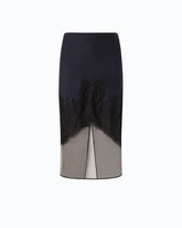 Bleistiftrock mit Spitze - Blau | Pinko