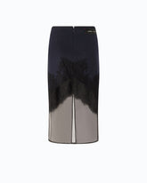 Bleistiftrock mit Spitze - Blau | Pinko