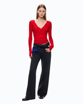 Ribbed cardigan with buttons -  | Pinko