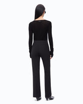 Cardigan côtelé boutonné - Noir | Pinko