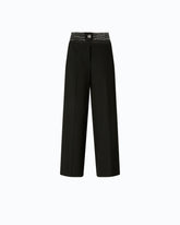 Pantaloni palazzo con vita gioiello - Nero | Pinko