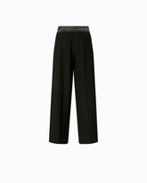 Pantaloni palazzo con vita gioiello - Nero | Pinko