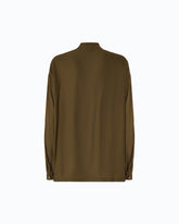 Blouse with pockets and buttons - Military Green | Pinko