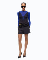 Slip-Top mit Spitze - Dunkelblau | Pinko