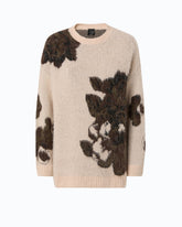 Maglione in misto lana e alpaca con motivo floreale -  | Pinko