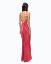 Robe nuisette longue en satin - Rouge | Pinko