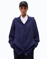 Cardigan in misto lana full strass con cappuccio -  | Pinko