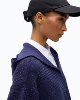 Cardigan in misto lana full strass con cappuccio -  | Pinko