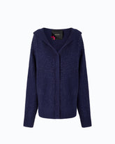 Cardigan in misto lana full strass con cappuccio -  | Pinko