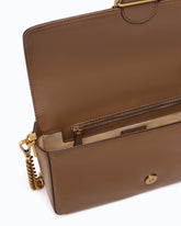 Medium Love One Slouchy crossbody bag in smooth leather - Brown | Pinko