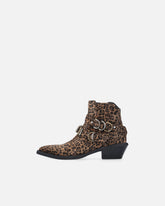 Stivale texano con borchie e stampa animalier -  | Pinko