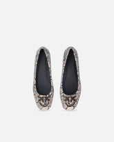 Baleriny z nadrukiem pytona i z logo Love Birds -  | Pinko