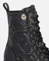 Anfibi in pelle trapuntata con logo Love Birds -  | Pinko