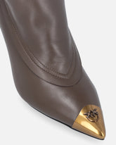 Stivaletti effetto pelliccia con punta metallizzata -  | Pinko