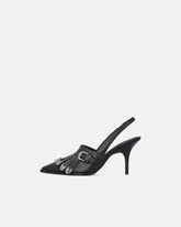Leather slingbacks with saddlery-inspired details -  | Pinko