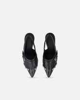 Leather slingbacks with saddlery-inspired details -  | Pinko