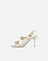 Sandały slingback na wysokim obcasie z paseczkami i ćwiekami -  | Pinko