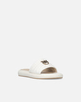 Sandalias tipo chancla de napa acolchada con logotipo Love Birds -  | Pinko