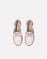 Leather moccasins with jewel details -  | Pinko