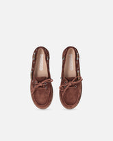 Suede moccasins with jewel details -  | Pinko