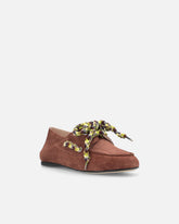 Suede moccasins with multicoloured laces -  | Pinko