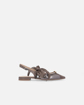 Baleriny typu slingback ze sznurowadłami - Marrone Testa Di Moro | Pinko