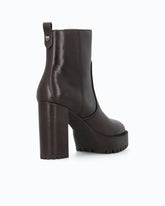 Leather ankle boots with heel - Brown | Pinko