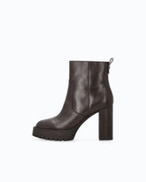 Leather ankle boots with heel - Brown | Pinko