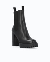 Leather ankle boots with heel - Black | Pinko