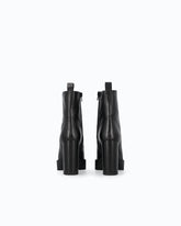 Lace-up leather ankle boots with heel - Black | Pinko