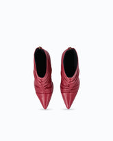 Nappa leather ankle boots with high heel and pointed toe - Red | Pinko