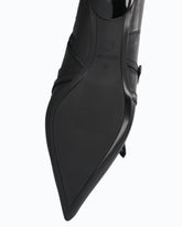 Knöchelhohe Stiefeletten aus Leder mit Riemchen und Fransen -  | Pinko