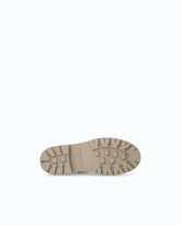 Ankle boot de piel con suela de lug - Beige | Pinko