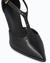 Zapatos de salón de piel con tira en T y tacón alto -  | Pinko