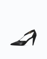 Zapatos de salón de piel con tira en T y tacón alto -  | Pinko