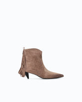 Bottines en daim à talons et franges -  | Pinko