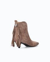 Bottines en daim à talons et franges -  | Pinko