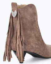 Bottines en daim à talons et franges -  | Pinko