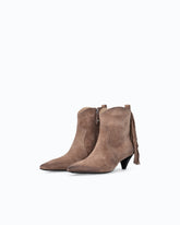Bottines en daim à talons et franges -  | Pinko