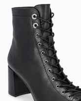 Bottines à lacets en cuir à talons -  | Pinko