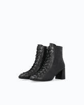 Bottines à lacets en cuir à talons -  | Pinko