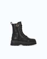 Rangers en cuir avec logo Love Birds - Noir | Pinko