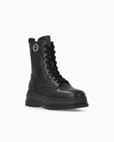 Rangers en cuir avec logo Love Birds - Noir | Pinko