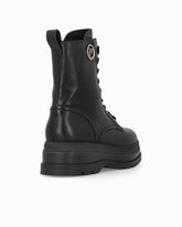 Rangers en cuir avec logo Love Birds - Noir | Pinko