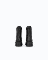 Rangers en cuir avec logo Love Birds - Noir | Pinko