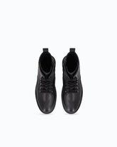 Rangers en cuir avec logo Love Birds - Noir | Pinko